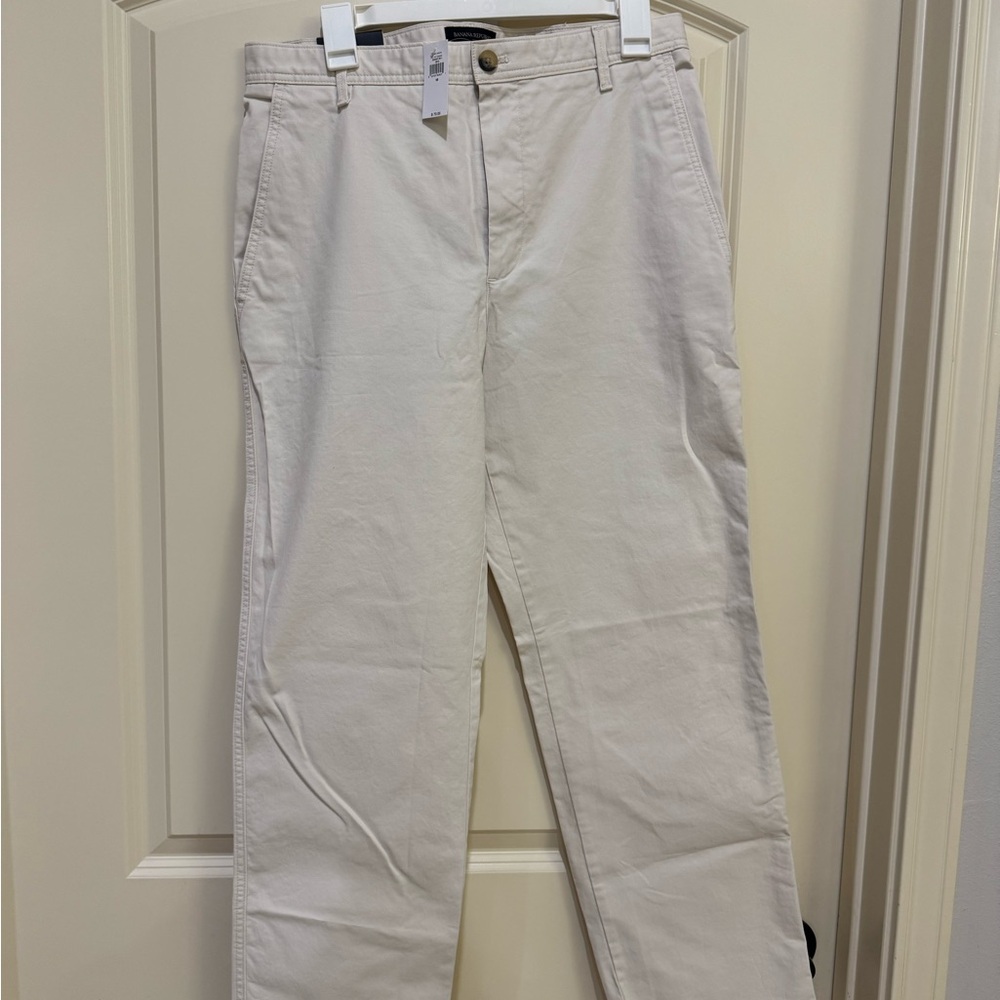 Banana Republic Factory Cream Straight Leg Pants